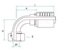 24 ° Cone Integrated Hydraulic Pipe Joint