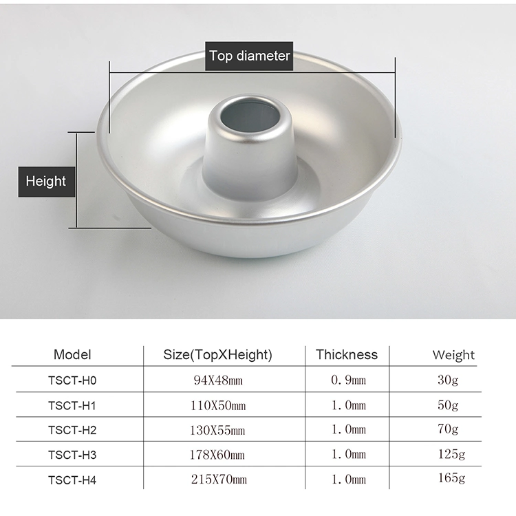 Hollow Chiffon Cake Mold DIY Donut Pan Pudding Mould Baking Tin Ring Anodized Aluminum Alloy